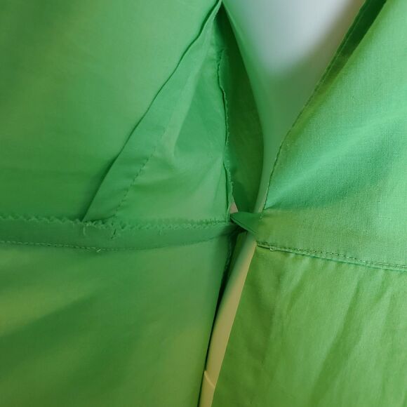 Vintage 50's Swirl Green Apron Wrap Dress - Picture 9 of 9